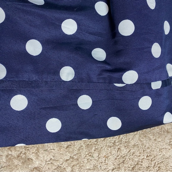 Navy and white polka dot A-line sundress size 10 - Picture 4 of 10